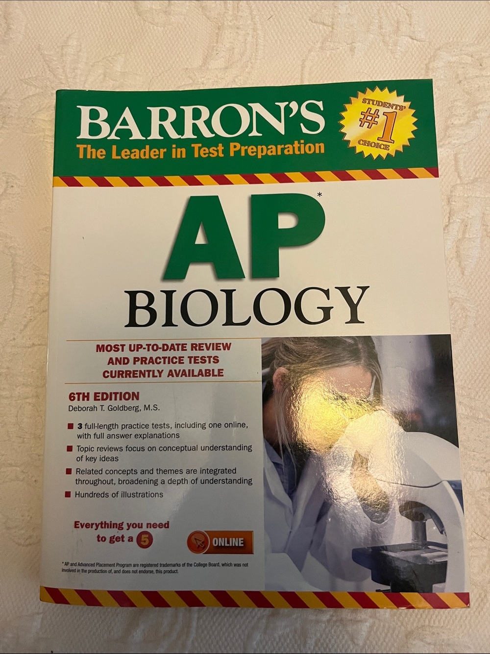 Barron's AP Biology Review Book - Green/White